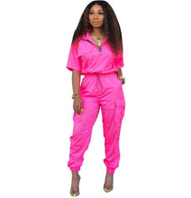 Load image into Gallery viewer, 2019 Neon Green 2 Two Piece Set Tracksuit Women Festival Clothes Plus Size Summer Outfits Top+Pant Sweat Suit Matching Sets