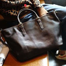 Load image into Gallery viewer, EUMOAN 100% Genuine Leather Women bag women's handbag Shoulder lady's messenger bag fashion Designer crossbody bags women Totes