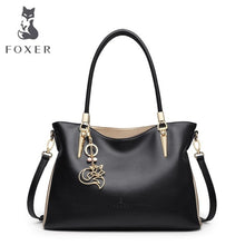 Load image into Gallery viewer, FOXER Brand Cowhide Leather Women Handbag & Shoulder bag Female Fashion Handbags Lady Totes Women's Crossbody Bags