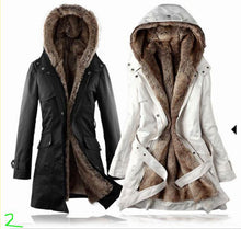 Load image into Gallery viewer, Removable Lining Women's Long Design Faux Fur ur Coats Winter Warm Coat Jacket Clothes Women's Clothing as Snow Wear
