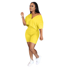 Load image into Gallery viewer, Casual 2 Piece Set Women Tracksuit Summer Outfits Loose Top Biker Shorts Sweat Suits Lounge Wear Two Piece Matching Sets