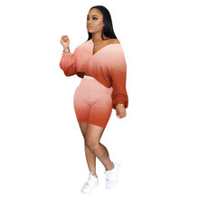 Load image into Gallery viewer, Casual 2 Piece Set Women Tracksuit Summer Outfits Loose Top Biker Shorts Sweat Suits Lounge Wear Two Piece Matching Sets
