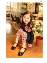 Load image into Gallery viewer, 2020 New Girls Clothing Sets Fashion Style Girls Clothes bowknot Long-Sleeved T-Shirt + Striped Leggings Kids Clothing sets
