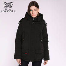 Load image into Gallery viewer, AORRYVLA 2020 New Womens Winter Jacket Hooded Windproof Military Coat Big Pocket Female Winter Clothing Casual Warm Woman Parkas