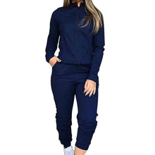 Load image into Gallery viewer, Women 2 Pcs Tracksuit Sports Long Sleeve Sweatshirts Thin Fleece Joggers Suits Running Set Workout Gym Spring Sportswear