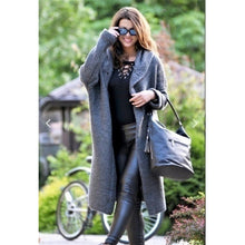 Load image into Gallery viewer, Women's Sweaters Winter 2020 Fashionable Casual Loose Sweater Female Autumn Cardigans Single Breasted Puff Hooded Coat Plus Size