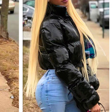 Load image into Gallery viewer, 2020 Puffer Jacket Cropped Parka Bubble Coat Winter Women New Fashion Clothing Black Red Yellow Pink Green Blue Silver