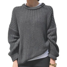 Load image into Gallery viewer, Autumn Oversized Sweater Women Solid Loose Knitted Sweaters Women Long Sleeve Pullover Female Jumper Female Knitwear