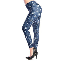 Load image into Gallery viewer, VISNXGI New Woman Fashion Jeans Print Denim Ankle-Length Imitation Skinny Jeans Holes Spandex Straight Slim Jeans Women Leggings
