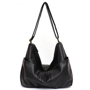 SC Luxury Italian Leather Bags for Women Casual Large Long Strap Shoulder Bag Ladies Genuine Leather Front Pocket Hobo Crossbody
