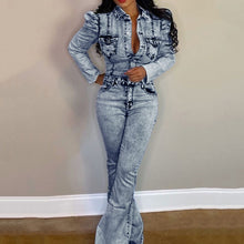 Load image into Gallery viewer, Fashion Womens Casual Long Sleeves Jeans Rompers Female High Waist Jean Demin Jumpsuits Romper Overall Playsuit 2020
