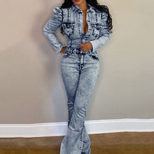 Load image into Gallery viewer, Fashion Womens Casual Long Sleeves Jeans Rompers Female High Waist Jean Demin Jumpsuits Romper Overall Playsuit 2020
