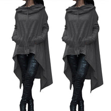 Load image into Gallery viewer, Womens Loose Long Hoodie Fleece Tunic Tops Lady Pullover Hooded Sweatshirt Oversized Asymmetrical Jumper Baggy Sweatshirt
