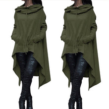 Load image into Gallery viewer, Womens Loose Long Hoodie Fleece Tunic Tops Lady Pullover Hooded Sweatshirt Oversized Asymmetrical Jumper Baggy Sweatshirt
