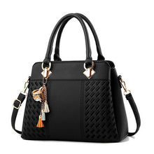 Load image into Gallery viewer, Fashion Women Handbags Tassel PU Leather Totes Bag Top-handle Embroidery Crossbody Bag Shoulder Bag Lady Simple Style Hand Bags
