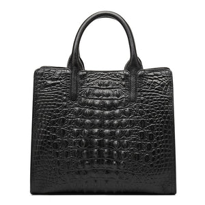 Top Layer Cowhide Lady's Handbag Crocodile Pattern Shoulder Bag High end Women Crossbody Bag Big Capacity Travel Bag