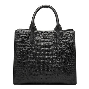 Top Layer Cowhide Lady's Handbag Crocodile Pattern Shoulder Bag High end Women Crossbody Bag Big Capacity Travel Bag