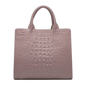Top Layer Cowhide Lady's Handbag Crocodile Pattern Shoulder Bag High end Women Crossbody Bag Big Capacity Travel Bag