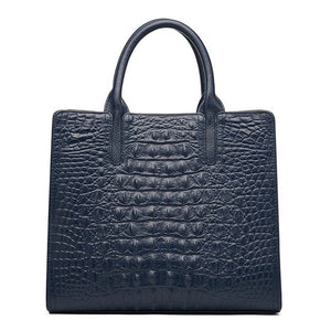Top Layer Cowhide Lady's Handbag Crocodile Pattern Shoulder Bag High end Women Crossbody Bag Big Capacity Travel Bag
