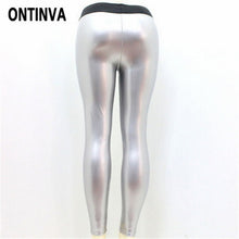 Load image into Gallery viewer, Black Wetlook Push Up Leggings for Women Slim Shinny High Waist Legins Femme Autumn Winter Faux Leather S M L XL Mujer Hot Pant

