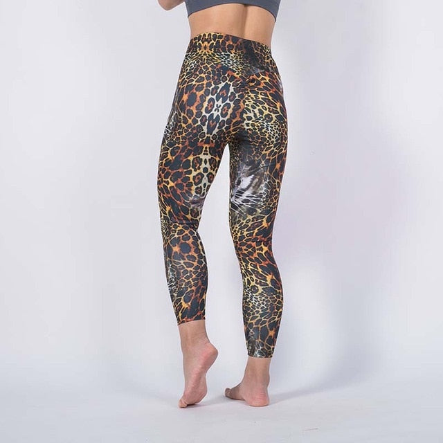 Nessaj Fashion Denim Printed Leggings Women Fitness High Waist Leggings Pants Gothic Jeggings Ladies Sporting Push Up Legging