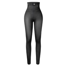 Load image into Gallery viewer, Women High Waist Spring Autumn Fashion Jeans Denim Design Leggings Pants Ladies Imitation Jeans Women&#39;s Plus Size Leggings
