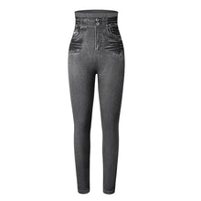 Load image into Gallery viewer, Women High Waist Spring Autumn Fashion Jeans Denim Design Leggings Pants Ladies Imitation Jeans Women&#39;s Plus Size Leggings
