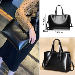 Luxury Designer Hangbags Female Genuine Leather Women Purse Lady's Retro Tote Large Capacity Shoulder Messenger Bag for Women