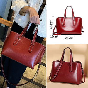 Luxury Designer Hangbags Female Genuine Leather Women Purse Lady's Retro Tote Large Capacity Shoulder Messenger Bag for Women