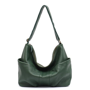 SC Luxury Italian Leather Bags for Women Casual Large Long Strap Shoulder Bag Ladies Genuine Leather Front Pocket Hobo Crossbody