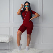 Load image into Gallery viewer, summer clothes for women two piece set cotton 2 piece set summer female sexy two pieces sets women&#39;s suits
