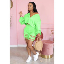 Load image into Gallery viewer, Casual 2 Piece Set Women Tracksuit Summer Outfits Loose Top Biker Shorts Sweat Suits Lounge Wear Two Piece Matching Sets
