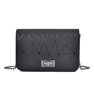 New Women Shoulder Quilted Handbag Chain Ladies Faux Leather Cross Body Bag
