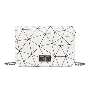 New Women Shoulder Quilted Handbag Chain Ladies Faux Leather Cross Body Bag