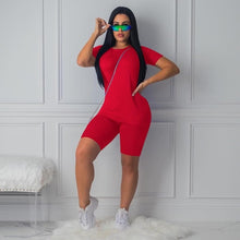 Load image into Gallery viewer, summer clothes for women two piece set cotton 2 piece set summer female sexy two pieces sets women&#39;s suits
