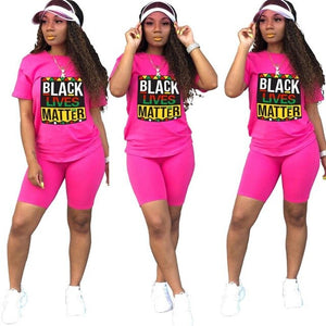 Adogirl Letters Print Women Casual Two Piece Set Tracksuit Short Sleeve T Shirt Top Shorts 2020 Summer Female Fashion Outfits