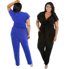 Load image into Gallery viewer, Sexy Long Bandage Jumpsuit Women Fashion Solid Black Blue Short Sleeve Casual Bodycon Ladies Overalls Rompers Women Female Body
