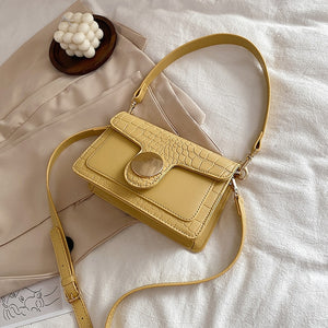 Stone Pattern Small PU Leather Crossbody Bags For Women 2020  Shoulder Handbags Female Travel Totes Lady Fashion Armpit Bag
