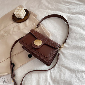 Stone Pattern Small PU Leather Crossbody Bags For Women 2020  Shoulder Handbags Female Travel Totes Lady Fashion Armpit Bag