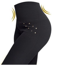 Load image into Gallery viewer, Sexy Anti Cellulite Leggings Women High Waist Button Pants Casual Fitness Leggings Shaping Slim Pants
