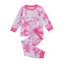 Load image into Gallery viewer, Autumn Children Kids Sleepwear Baby Pajamas Sets Baby Boys Tie-dye Print pyjamas Nightwear Girls Night Clothes Kids Clothing Set
