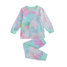 Load image into Gallery viewer, Autumn Children Kids Sleepwear Baby Pajamas Sets Baby Boys Tie-dye Print pyjamas Nightwear Girls Night Clothes Kids Clothing Set
