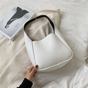 Small PU Leather Hand Bags For Women 2020 Simple Solid Color Shoulder Handbags Female Travel Totes Lady Fashion Bag