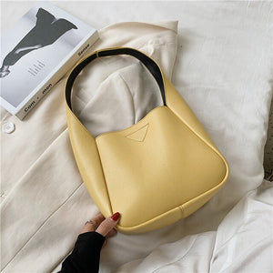 Small PU Leather Hand Bags For Women 2020 Simple Solid Color Shoulder Handbags Female Travel Totes Lady Fashion Bag