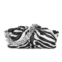Load image into Gallery viewer, New Lady&#39;s bag Genuine Leather Women&#39;s Handbags Designer Women Bag On The Shoulder Thick Chain Crossbody Zebra Cloud Bag
