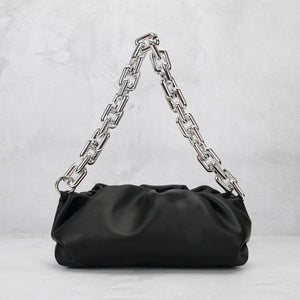 New Lady's bag Genuine Leather Women's Handbags Designer Women Bag On The Shoulder Thick Chain Crossbody Zebra Cloud Bag