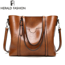 Load image into Gallery viewer, Herald Fashion Large Capacity Women Tote Bag High Quality Leather Female Shoulder Bag Causal Women Handbag Lady&#39;s Messenger Bags
