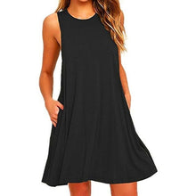 Load image into Gallery viewer, Women&#39;s Summer Casual Swing T-Shirt Dresses Beach Cover up with Pockets
