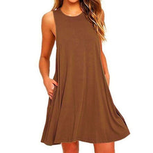 Load image into Gallery viewer, Women&#39;s Summer Casual Swing T-Shirt Dresses Beach Cover up with Pockets
