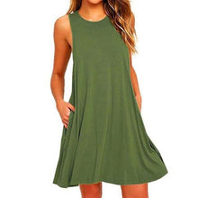 Load image into Gallery viewer, Women&#39;s Summer Casual Swing T-Shirt Dresses Beach Cover up with Pockets
